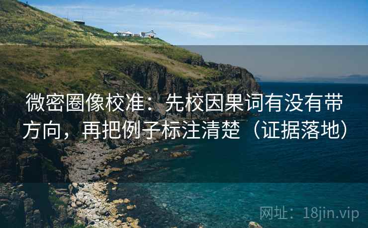 微密圈像校准：先校因果词有没有带方向，再把例子标注清楚（证据落地）
